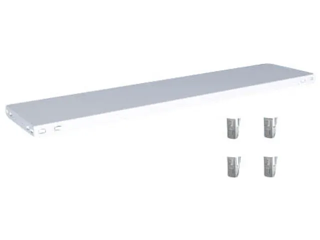 legbord,v. traversestelling,BxD 1300x300mm,vakl. 200kg,staal,RAL7035