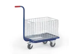 rolplateau met duwstang,draagverm. 200kg,laadvl. LxB 610x410mm