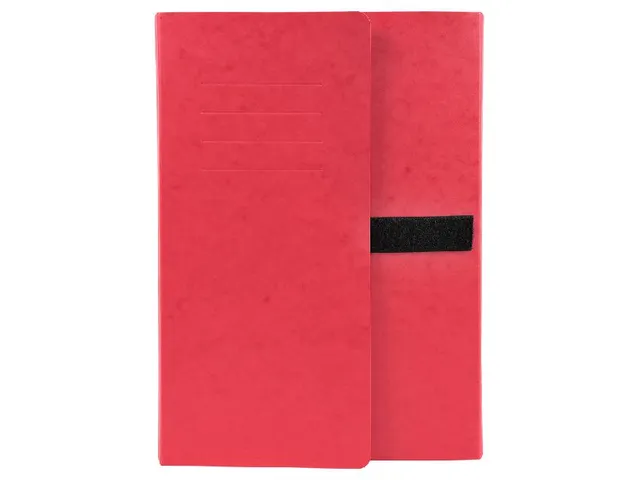 Map uitrekbare rug+3 klep klittenb rood