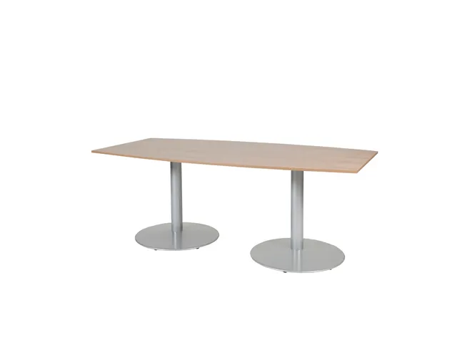 Linesto Vergadertafel Vaste Hoogte 200x100 Ton Havana/Kersen 25mm Alu