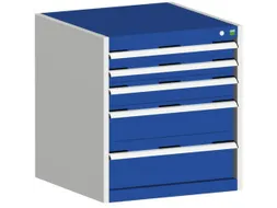 ladekast HxBxD 700x650x525mm 5laden romp RAL7035 front RAL5010
