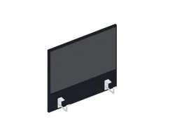 baliepaneel,v. bureau,aanbouw links,B 600mm,CC-zwart,BN8010-antraciet