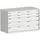 ladekast HxBxD 800x1300x750mm 5laden romp RAL7035 front RAL7035