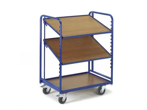 Bijzetwagen Euronorm Bakken 825x610mm 200kg 3 Etages Hout