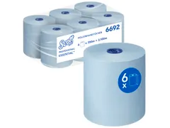 Handdoekrol Scott Essential 1-laags 350m blauw 6692