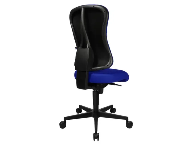 chaise de bureau pivotante,Mécan. synchrone,assise tissu bleu royal