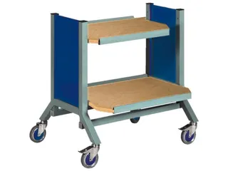 Mobiele Bijzettafel 900x610x950mm 2verstelbare/uitschuifbare Legborden - 1