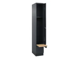 locker met bank,HxBxD 1950x300x815mm,1vak,vak B 300mm,cilinderslot