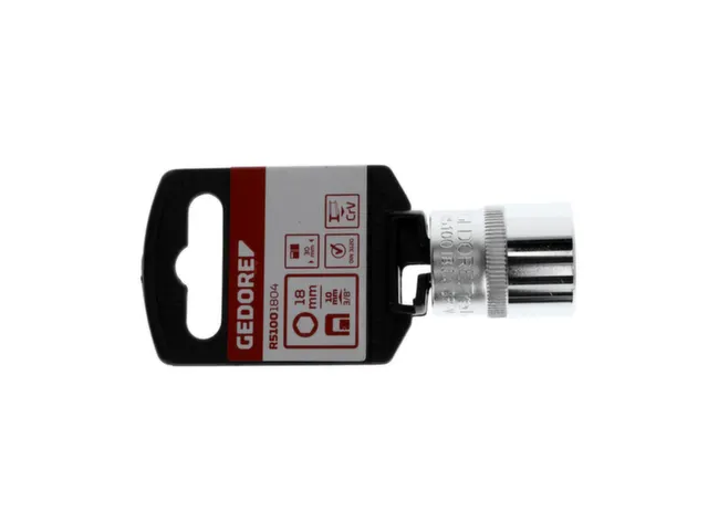 R51001804 Dopsleutelbit 3/8 inch zeskant 18mm lengte 30mm