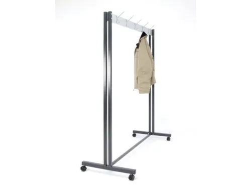 garderoberek,verrijdbaar,HxD 1800x600mm,4zwenkwielen,staal/alu,1000 mm