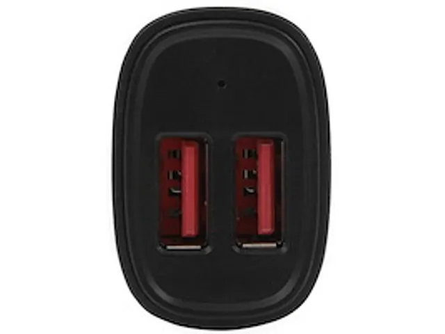 Dubbele USB autolader dual USB 24W/4.8A 2 poorts zwart