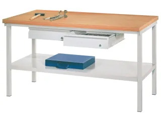 Werkbank 900x1500x700mm 2laden Frame/behuizing Ral7035 Front Ral7035 - 2