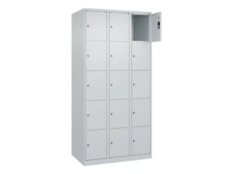 lockerkast,HxBxD 1850x900x500mm,3x5vakken,vak B 300mm,cil.-slot