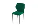 Chaise Empilable,4 Pieds Noir,Assise Tissu Velours Vert