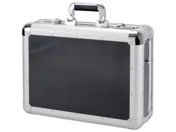 laptop koffer Alumaxx C-1 aluminium zilver-carbonlook 17 inch