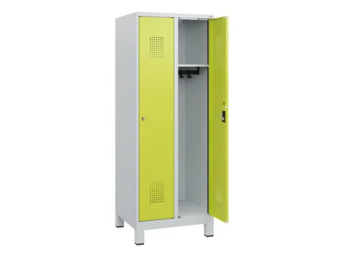 schoollocker,HxBxD 1630x600x500mm,2vak,vak B 300mm,cil.-slot,voeten