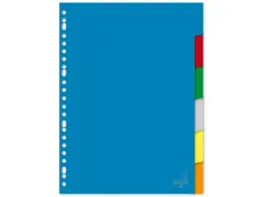 Tabblad Kangaro A4 blanco PP 120 micron assorti 23-gaats 6-delig