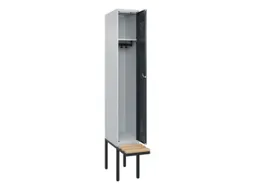 locker met bank,HxBxD 2120x300x815mm,1vak,vak B 300mm,cilinderslot