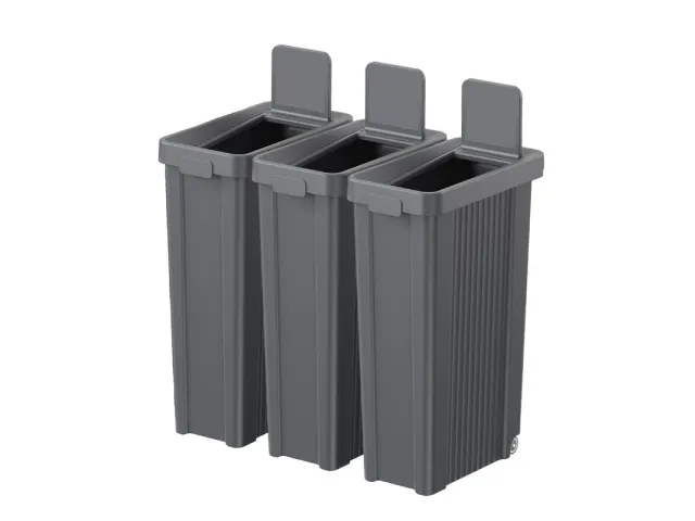 Vepa Bins SmartSort Recyclingstation 3 afvalbakken Grijs 3x70 liter