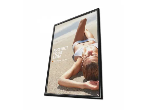 Kliklijst 50x70cm Rechte hoeken 25mm Zwart RAL9005
