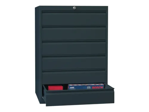 ladekast HxBxD 800x715x600mm 4laden slot RAL7035 front RAL7016