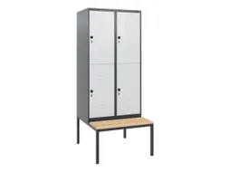 Dubbeldekse dekenkist,HxBxD 1950x800x815mm,2x2vak.,vak B 400mm