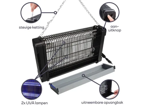 Insectenverdelger 360° - Binnen Gebruik - 2x10W