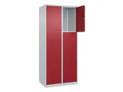 lockerkast,HxBxD 1850x800x500mm,2x3vakken,vak B 400mm,cil.-slot
