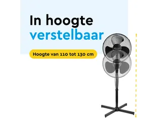 Statiefventilator BRASQ F300 Ø 40cm zwart - 4