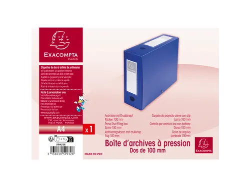 Klasseerdoos PP opaa k rug 100mm blauw