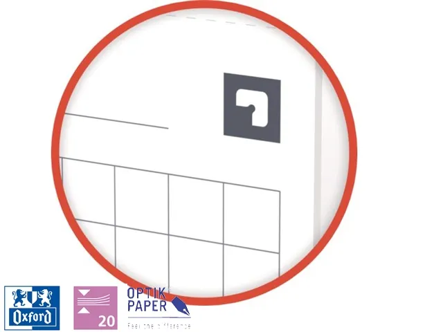 Flipoverpapier Oxford smart 65x98cm. ruit 90gram 20vel
