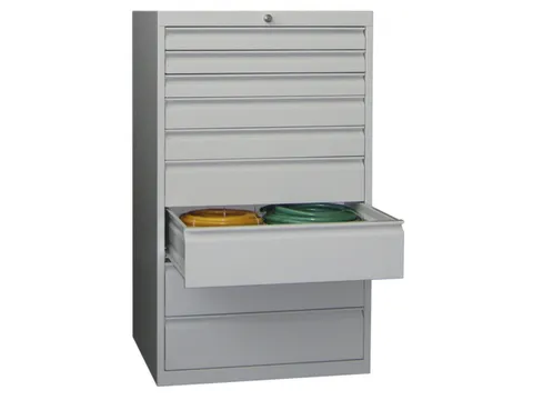 ladekast HxBxD 1200x715x600mm 9laden slot RAL7035 front RAL7035