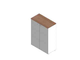 vitrinekast HxBxD 1232x900x450mm 2xhouten vloer 3 OH wit noten - 1