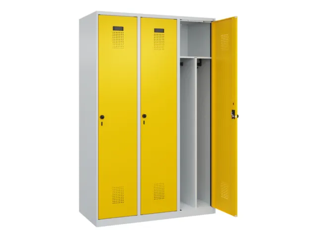 locker voor scheiding van kleding,HxBxD 1850x1200x500mm,3vak