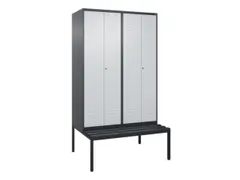 locker voor scheiding van kleding,HxBxD 2120x1200x815mm,4vak