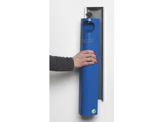 Wandasbak 3.5 liter 550x110x85mm Ral5010 Blauw Slot Staal - 1