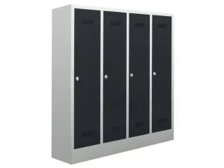 lockerkast v. kinderen,HxBxD 1600x1230x500mm,RAL7035,front RAL7016 - 2