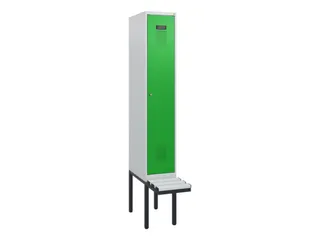 locker met bank,HxBxD 1950x300x815mm,1vak,vak B 300mm,cilinderslot - 2