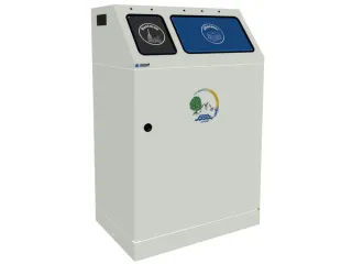 Afvalverzamelstation 30/60 liter Romp Ral7035 Ral 5010/ral7016 - 1