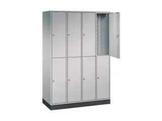 Dubbeldekse garderobekast,HxBxD 1950x1220x500mm,4x2vak.,vak B 260mm - 1
