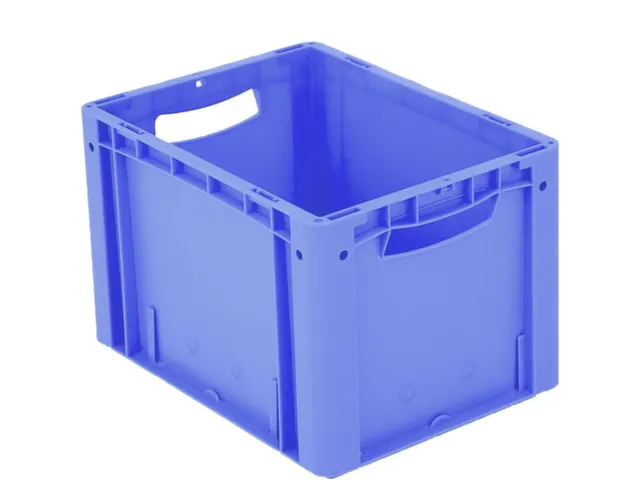 Euronorm Stapelkrat Pp 270x400x300mm Wand/bodem Gesloten Blauw 26l