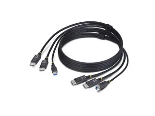 StarTech.com 1,8m Dual DisplayPort en USB 5Gbps KVM Kabel 4K - 1