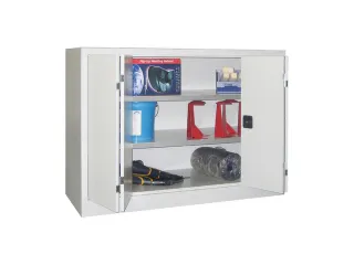 Vouwdeurkast 1000x1200x600mm 2legborden Verzinkt Ral7035 Front Ral7035 - 2