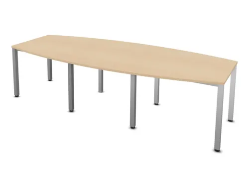vergadertafel,HxBxD 740x2800x1200mm,vatvormig,NE-esdoorn