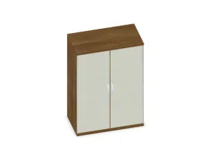 Draaideurkast Hxbxd 1150x800x430mm 3 Oh Glasdeuren Behuizing Noten - 2
