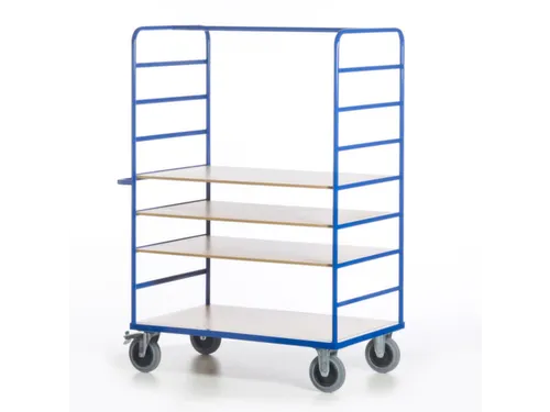 etagewagen,draagverm. 600kg,4etage(s),laadvl. LxB 1200x740mm,houtetage