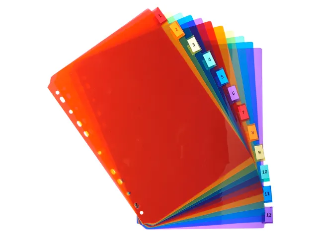Tabbladen Pp Met Neutrale Tabs In Etikettenhouder 12 Tabs A4