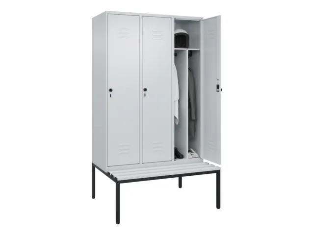 locker voor scheiding van kleding,HxBxD 2120x1200x815mm,3vak