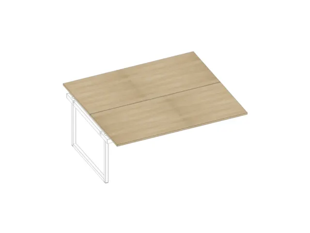 aanbouwtafel,v. benchtafel,HxBxD 730x1800x1600mm,blad eiken