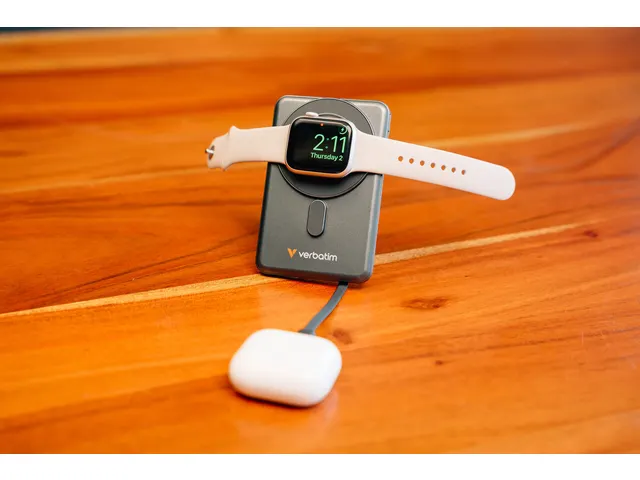Charge 'n' Go Power Bank Magnetisch draadloos opladen 10.000mAh Grijs